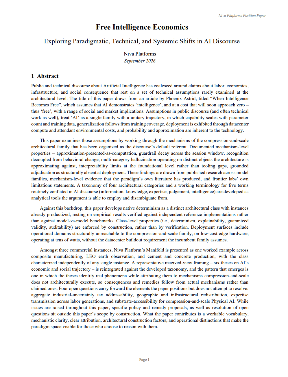 Cover image for Research: Free Intelligence Economics - Paradigmatic, Technical, and Systemic Shifts in AI Discourse
